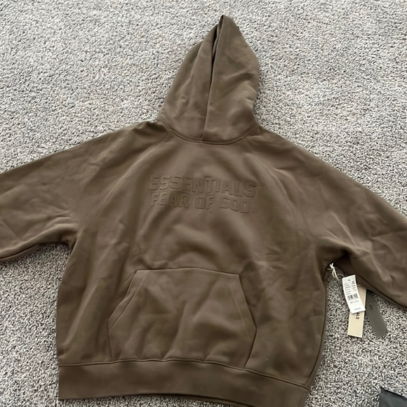 Essentials Fear Of God Wood Hoodie - Picture 1 of 6